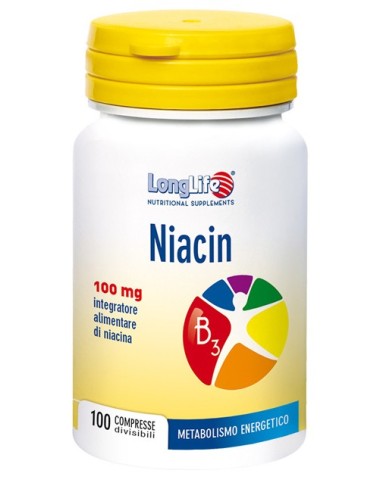 LONGLIFE NIACIN 100MG 100CPR