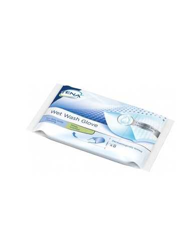 TENA WET WASH GLOVE 8PZ